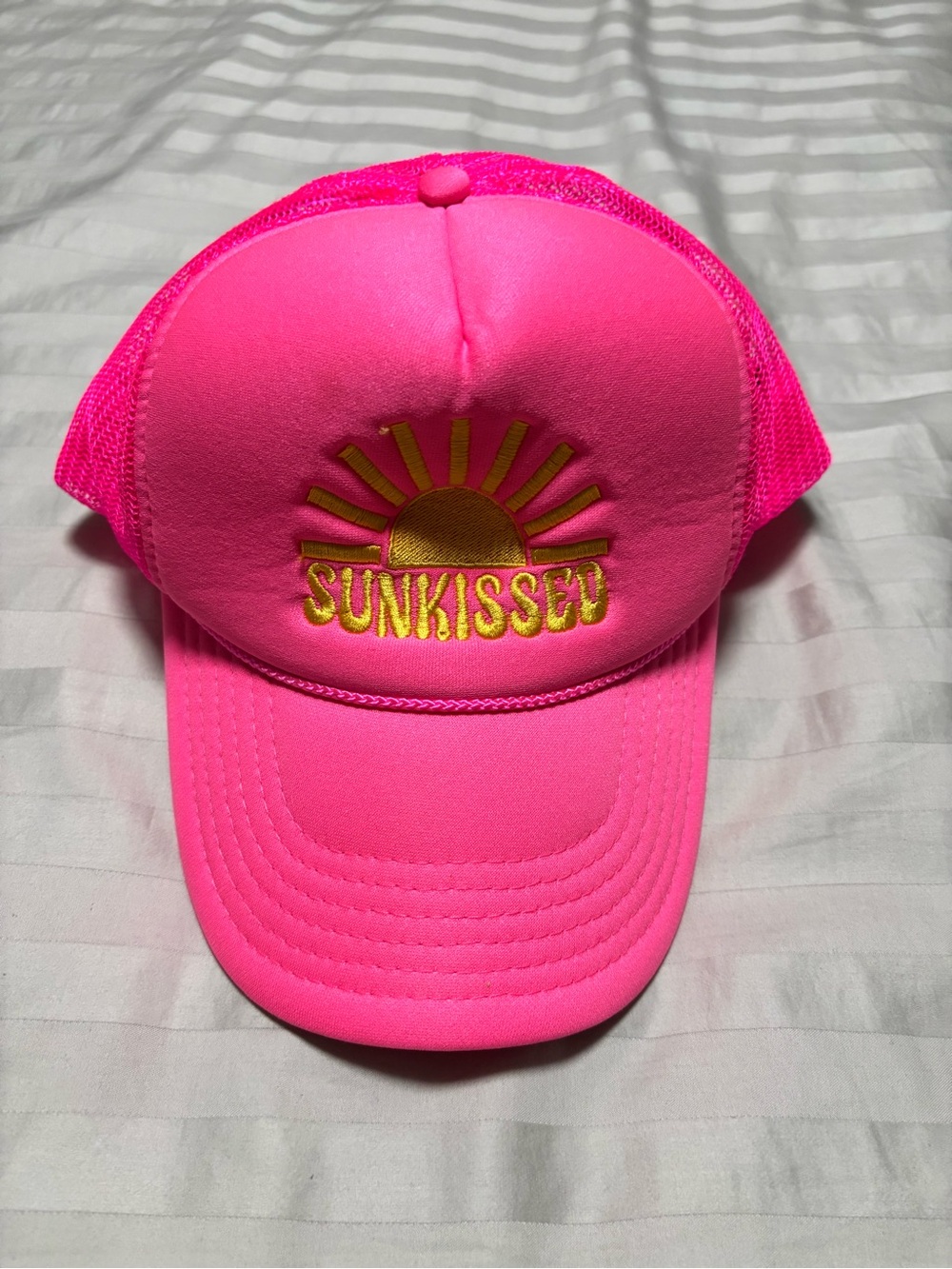 Pink Lily “Sunkissed” trucker hat with mesh back